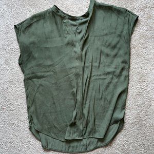 Olive Green Buttoned Up Blouse
